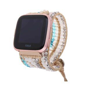 Fitbit Rose Gold Smartwatch with Beaded Strap